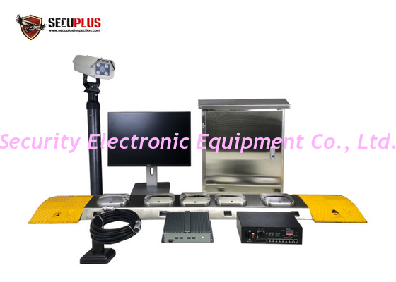 Area Scan Camera Surface Mount Under Vehicle Inpsection Scanner System With Driver Face And LPR Camera